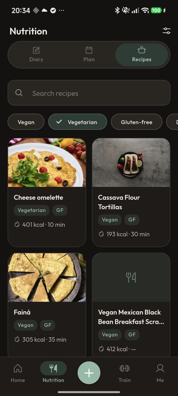 Recipe and meal plan inside Kenki